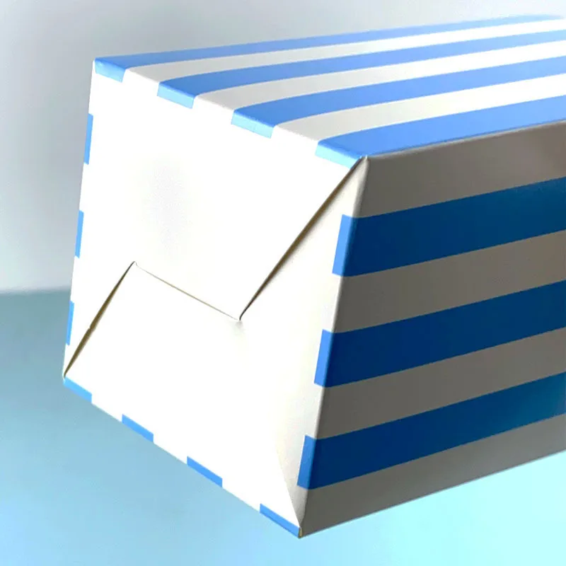 12/36/60/120 قطعة الوردي الأبيض شريط الفشار صناديق البوب الذرة الحلوى لصالح أكياس الزفاف عيد ميلاد فيلم أدوات المائدة وجبة خفيفة صناديق