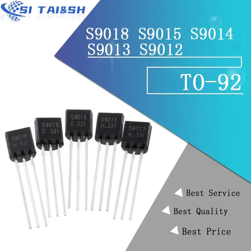 100 Stück s9012 s9013 s9014 s9015 s9018 bis-92 9012 9013 9014 9015 9018 to92 neuer Trioden transistor ic