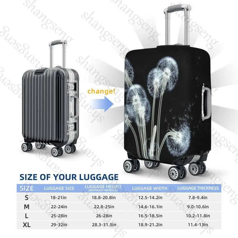 Dandelion Travel suitcase protective case, suitcase cover, elastic protection, washable Luggage cover, 18-32 in