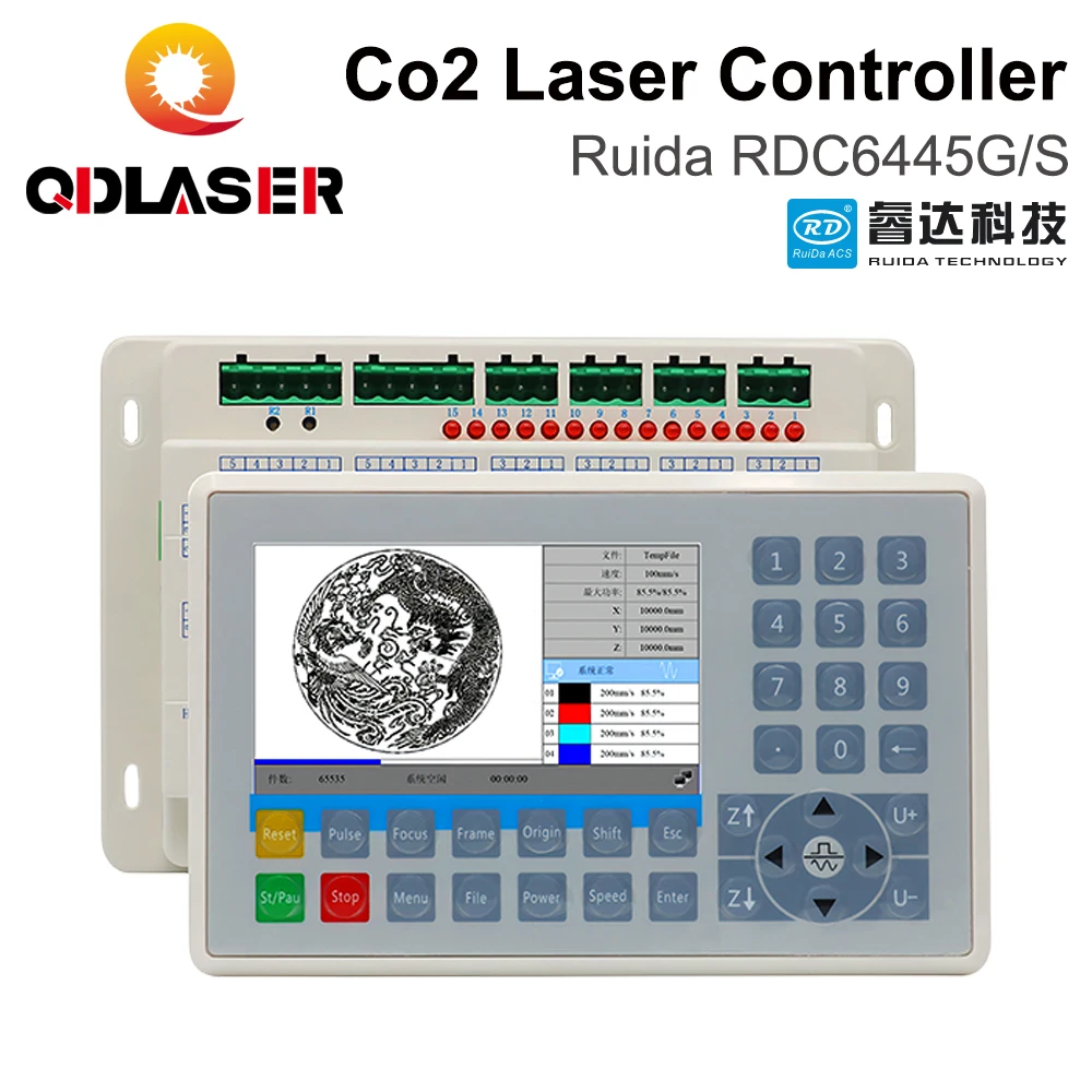 QDLASER Ruida RDC6445 RDC6445G/S Controller for Co2 Laser Engraving Cutting Machine Upgrade RDC6442 RDC6442G Controller