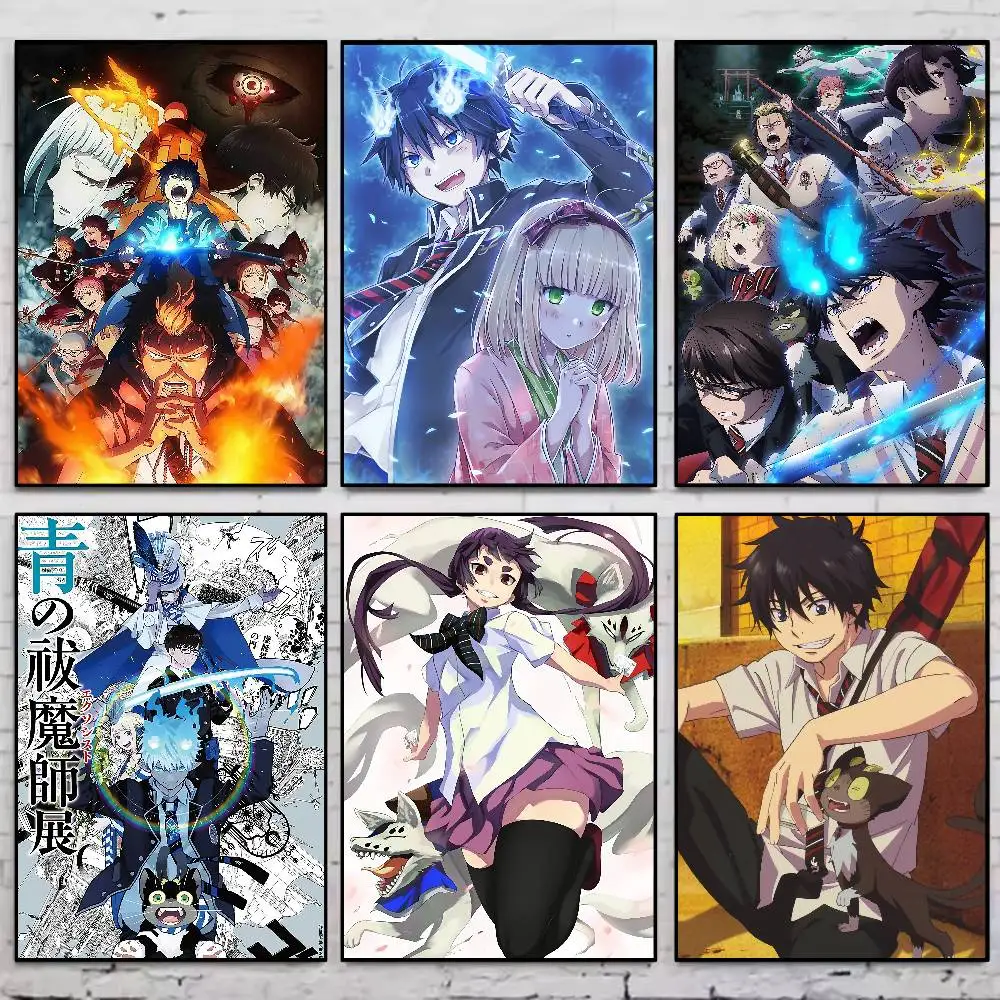 أنيمي B-الأزرق طرد الأرواح الشريرة المشارك معرض يطبع ذاتية اللصق ديكور المنزل الديكور صور مطبوعة للحوائط غرفة المعيشة ملصق