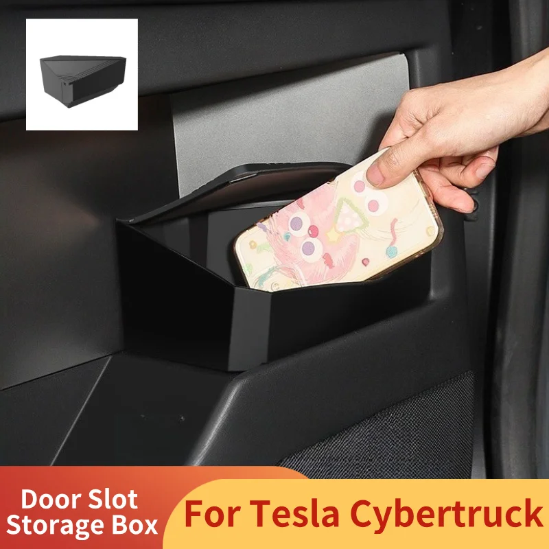 

Ящик для хранения с дверным слотом для Tesla Cybertruck, отсек для хранения, коробка для конфиденциальности, силиконовая организация, укладка, уборка, автомобильные аксессуары