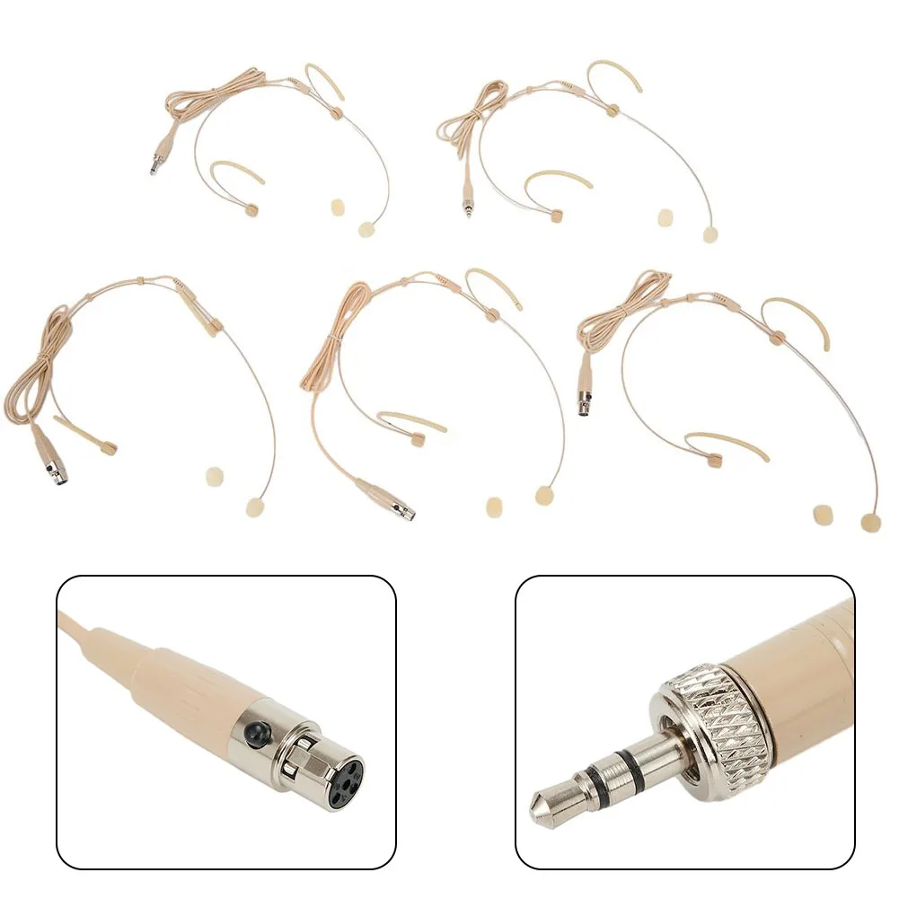 Earhook Headset Mic Microphone Lockable Headworn Microphone 3.5mm 3 Pin 4 Pin XLR Plug For Ear Hook For Shure For Sennheiser