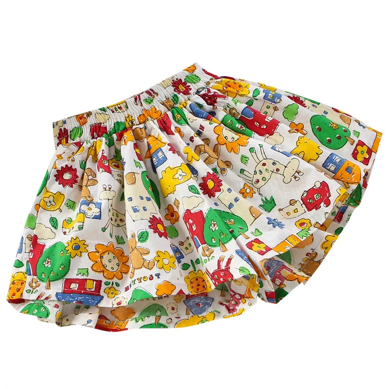 Kids Girls Skirt Shorts Summer Cotton Breathable Kids Skirt Pants Casual Baby Bloomers Children Short Pants Baby Stuff