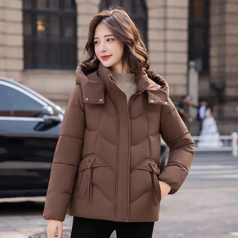 Warm Winter Coat For women Korean Loose Hooded Down cotton Jacket Women's Warm Short Parker Coats Female Casual Student Outwear