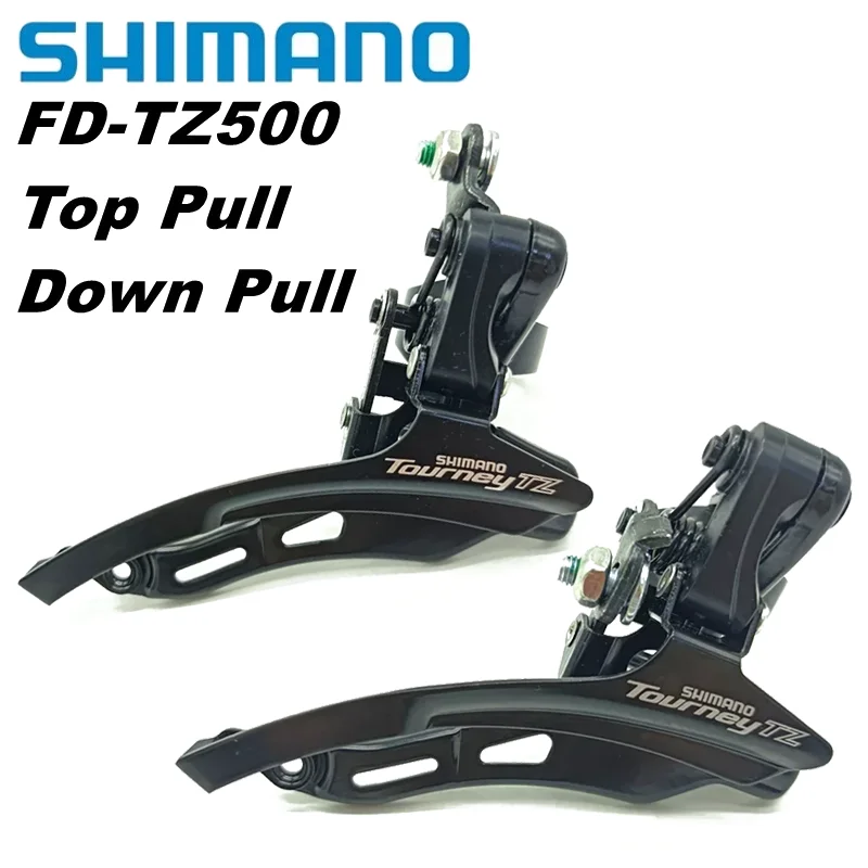AliExpress Shimano Tourney TZ FD TZ500 Bike Front Derailleur FD-TZ500 Clamp Band Mount 31.8mm 3x6/7 Speed Top/Down Pull Bike Part