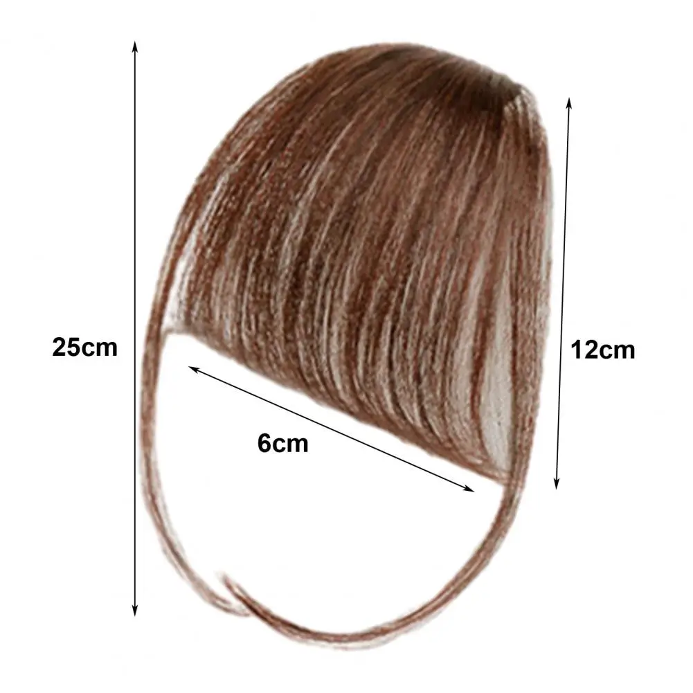 Clip On Bangs Wig For Women Black/Brown Fake Bangs Hair Clip Air Curtain Wispy Curved Hair Extension With Clip Hairpieces Style