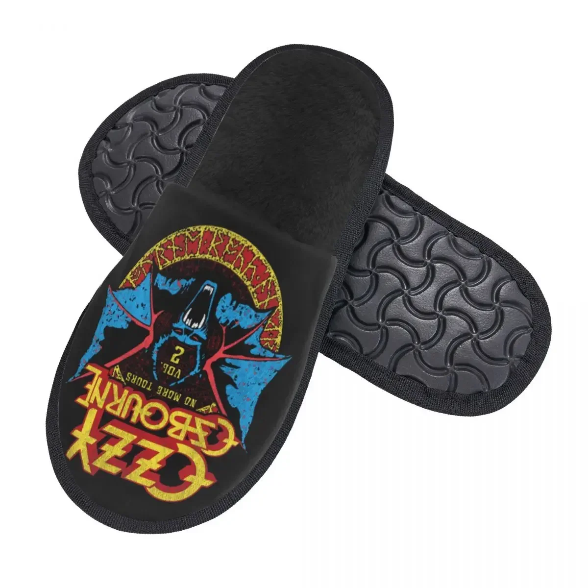 Heavy Band Rock House Slippers Soft Warm Prince Of Darkness Memory Foam Fluffy Slipper Indoor Outdoor Shoes