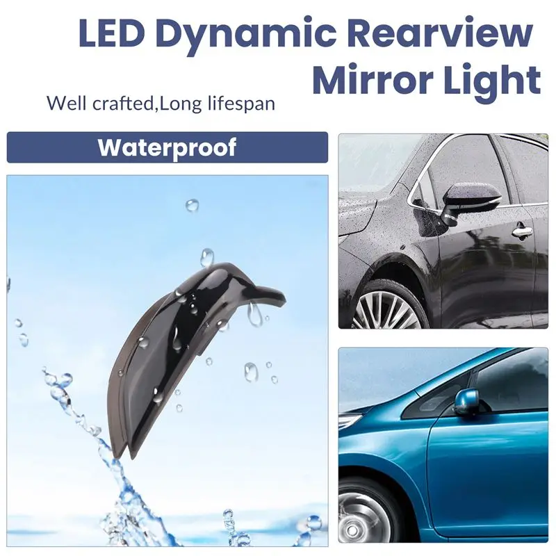 Reliable-Car LED Dynamic Rearview Mirror Light Turn Signal Indicator For Toyota Corolla Yaris XP130 Auris E180 Camry Prius - view 2