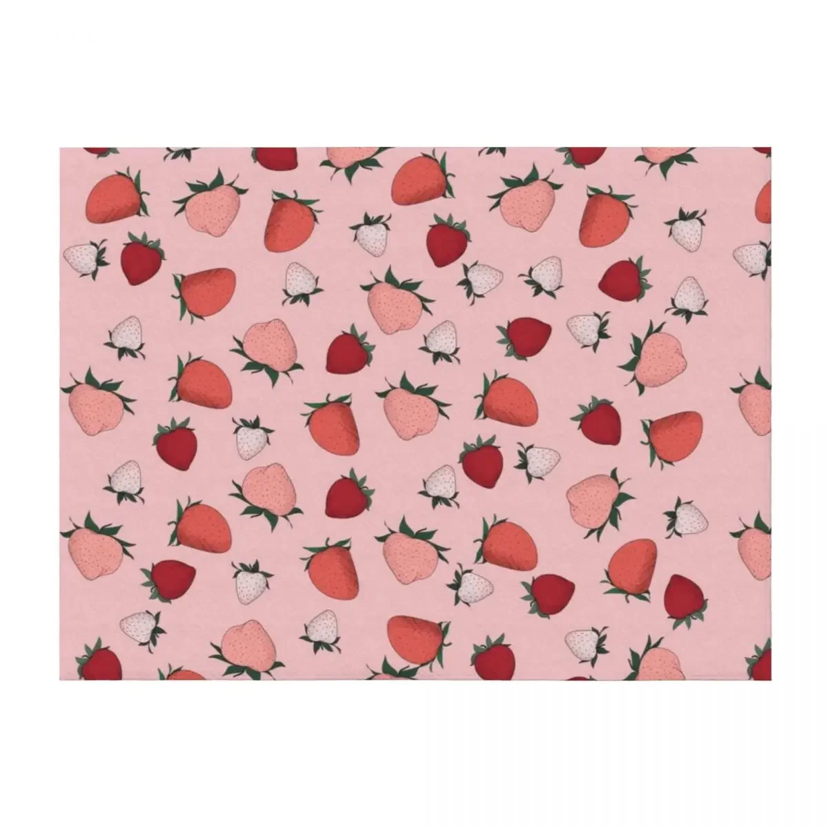 

Strawberry Pattern Throw Blanket Kid'S Polar Fashion Sofas Sleeping Bag Blankets