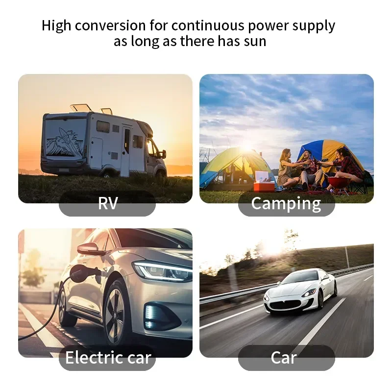 Camping and Hiking Mobile Phone Charger with USB Outdoor Power Supply Single Crystal Silicon 20W Solar Panel