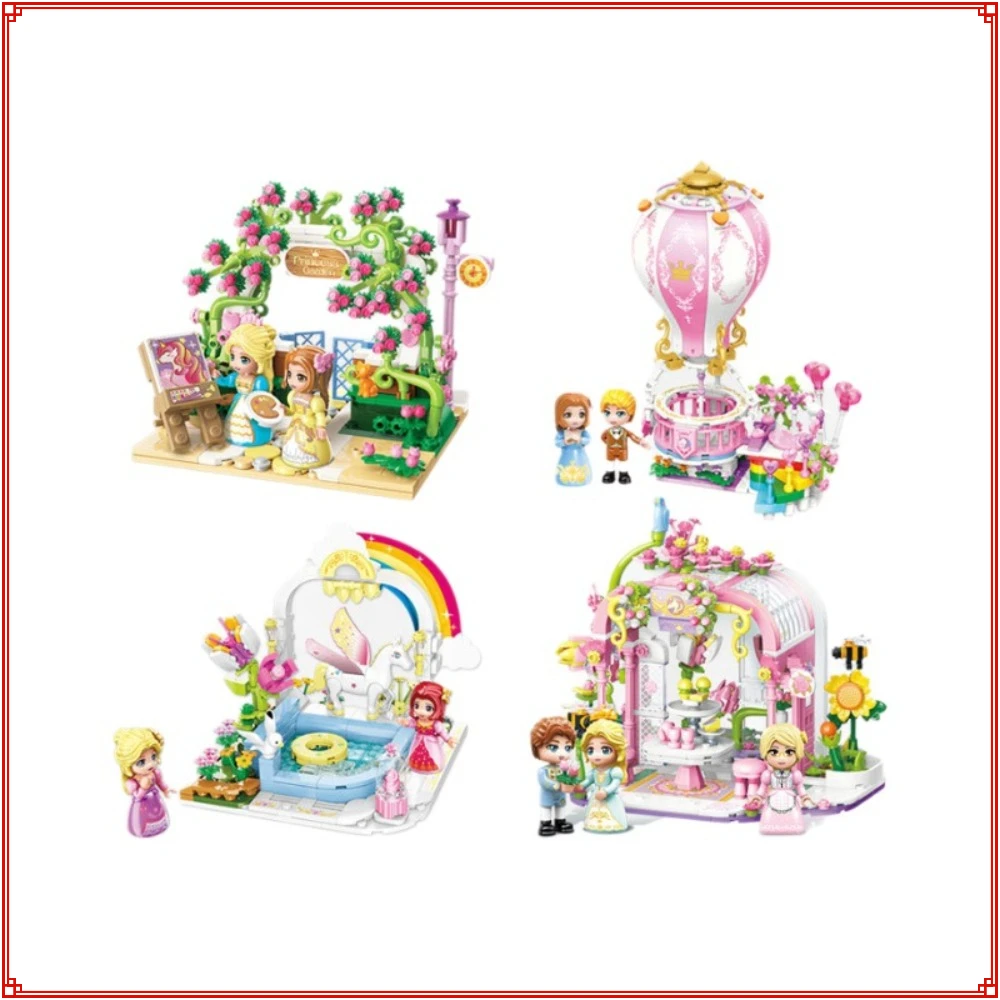 

Keeppley Building Blocks Rose Garden Flower Sea Afternoon Tea Assembly Puzzle Model Toys Desktop Ornament Kids Birthday Gifts