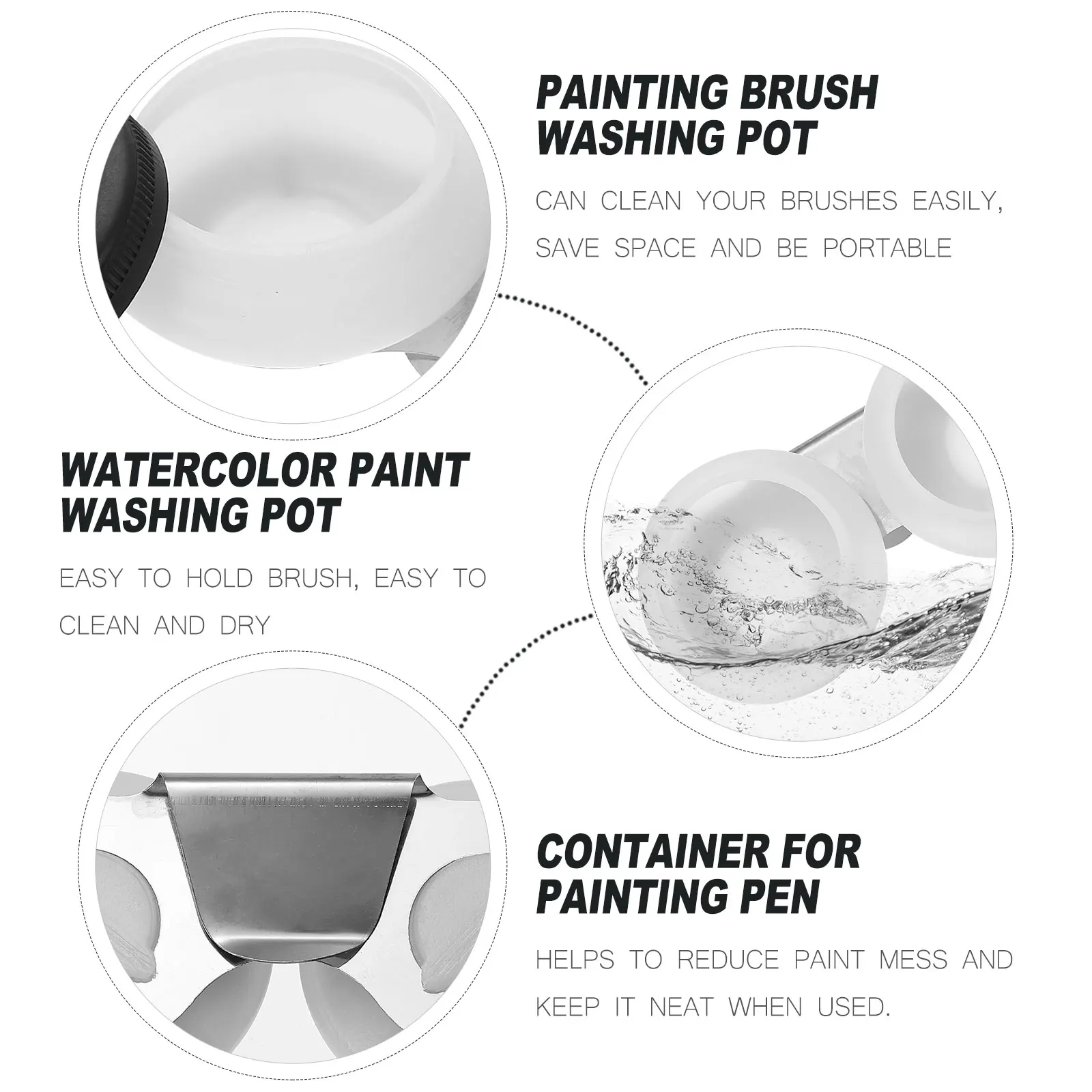 

Double Port Oil Pot Paint Painting No Cover Supplies Plastic Material Jar Holder