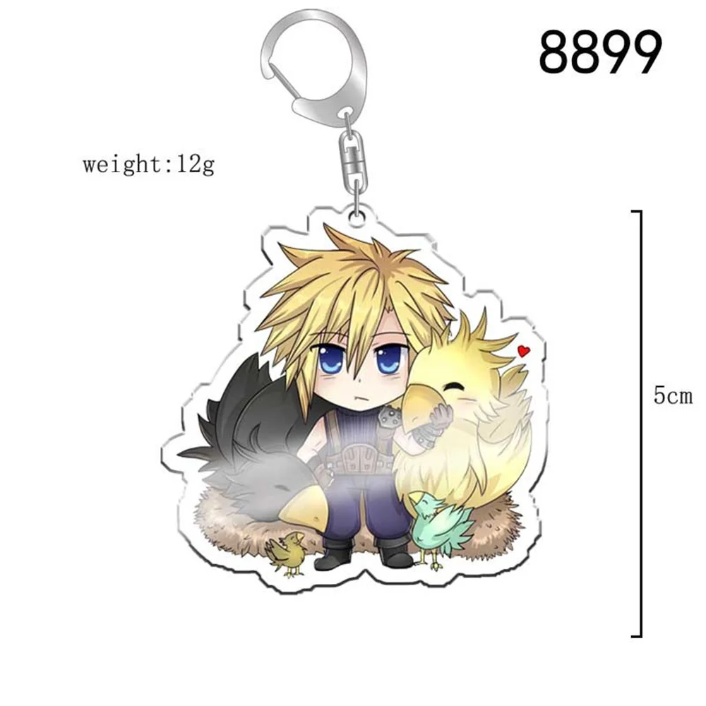 Hot Anime Final Fantasy Keychain Kagura Nana Inugami Korone Shirakami Fubuki Cosplay Anime Figures Key Chain Gift for Otaku Fans