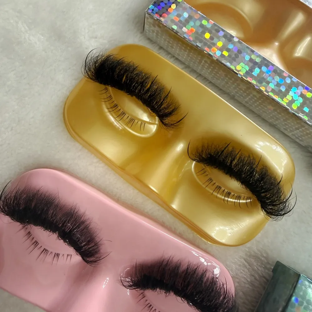 

New Wet Mink Eyelash Wholesale Eyelash Vendor Spike Vegan Strip Lashes with Face Tray with Bottle Lash