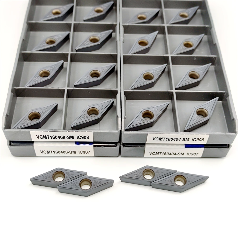 

Carbide Insert VCMT160404 VCMT160408 TF IC907 IC908 Lathe Cutter Turning Tools External Turning Tools VCMT 160404 160408