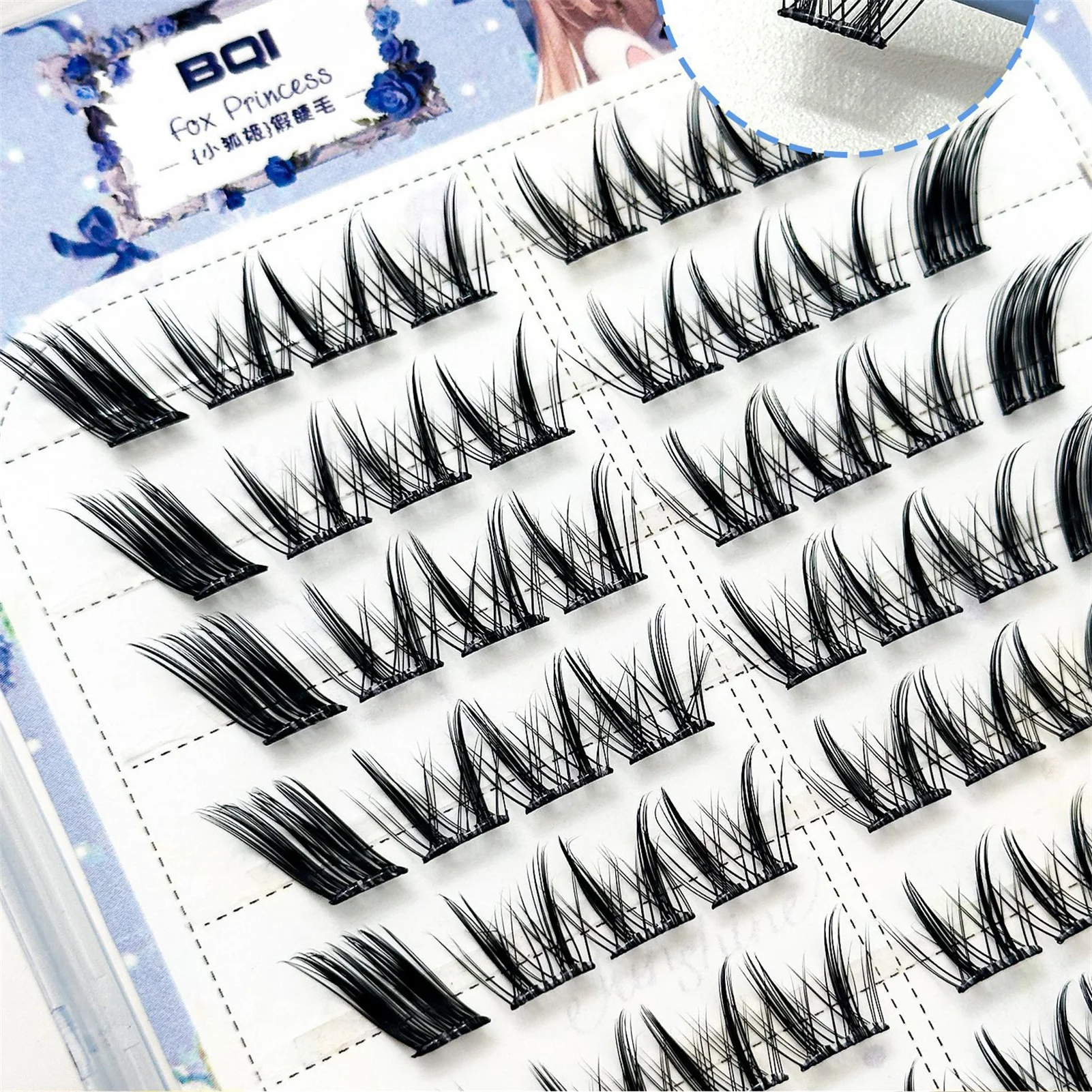 接着剤不要 個別まつげ クラスターつけまつげ Cカール 再利用可能 合成繊維 つけまつげ 自然なデイリーメイク用