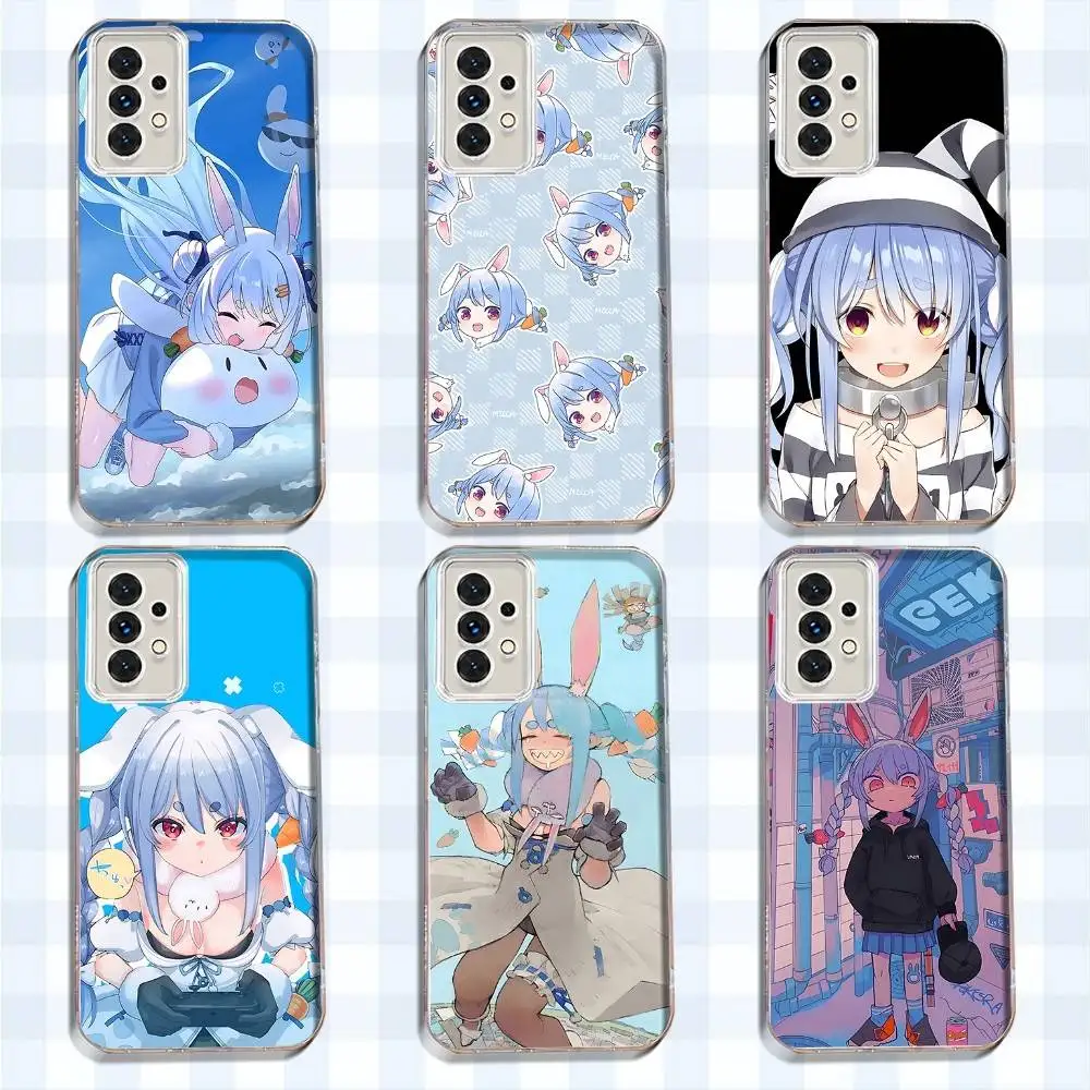 

U-Usada Pekora Hololive Phone Case For Samsung S24,30,21,22,23,20 FE,lite,PIus,Ultra,5G,Note,9,10 Transparent Cover