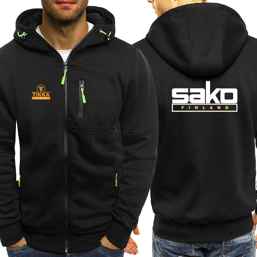 Tikka By Sako Finland Firearms Logo 2022 Men's New Hooded Coats Casual Zipper Hoodies Sweatshirt Sportswear Fashion Jackets Tops