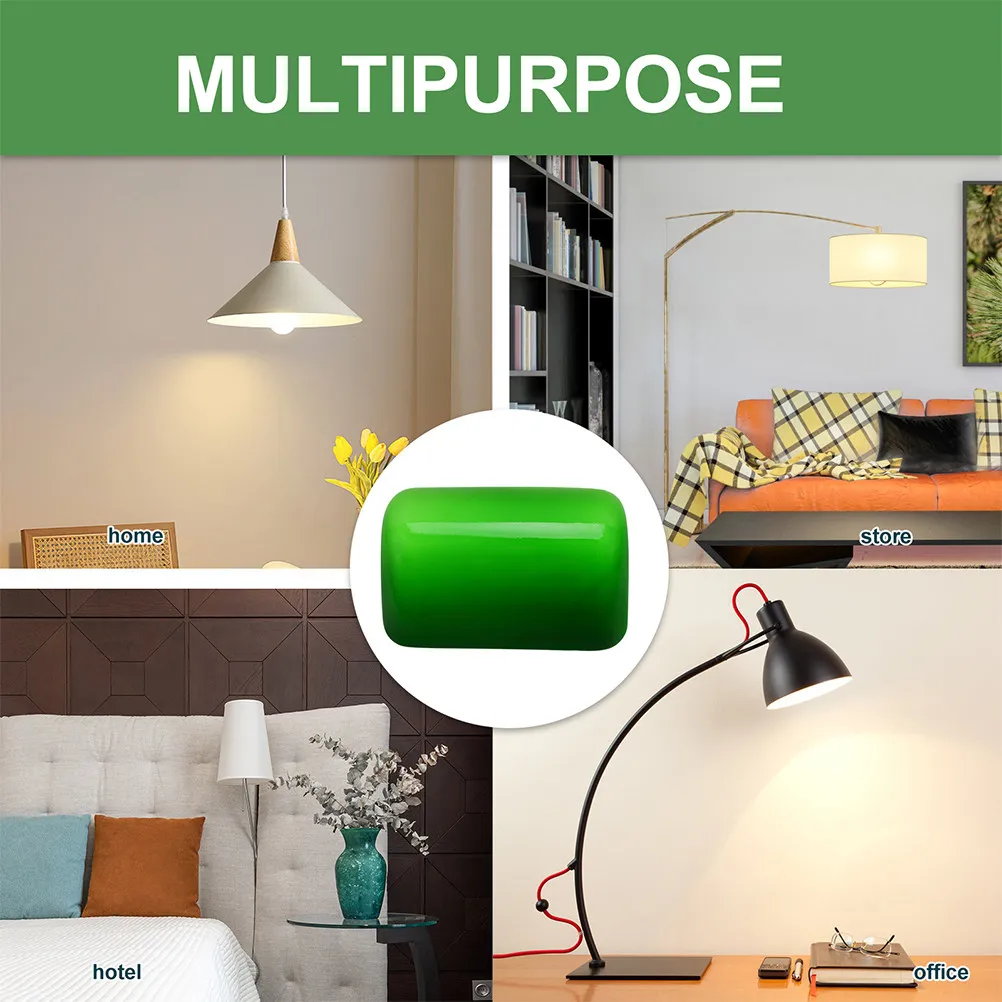Vintage Glass Lampshade Bankers Desk Lamp Shade Replacement Simple Elegant Design Diffuse Warm Light Suitable for Modern