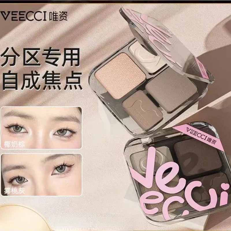 VEECCI Bronze Contour Palette 4 Color Highlighting All-in-One Palette Natural Stereo Nose Shadow Side Shadow Matte Highlight