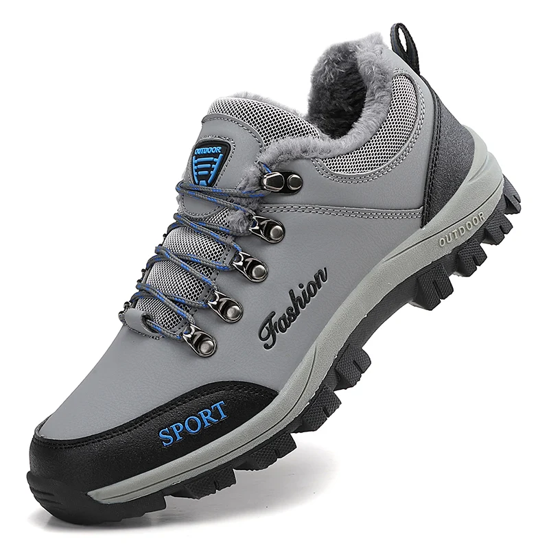 

Зимняя походная обувь, мужские непромокаемые уличные теплые кроссовки, зимние ботинки, нескользящая треккинговая обувь, мужская прогулочная обувь с защитой от столкновений