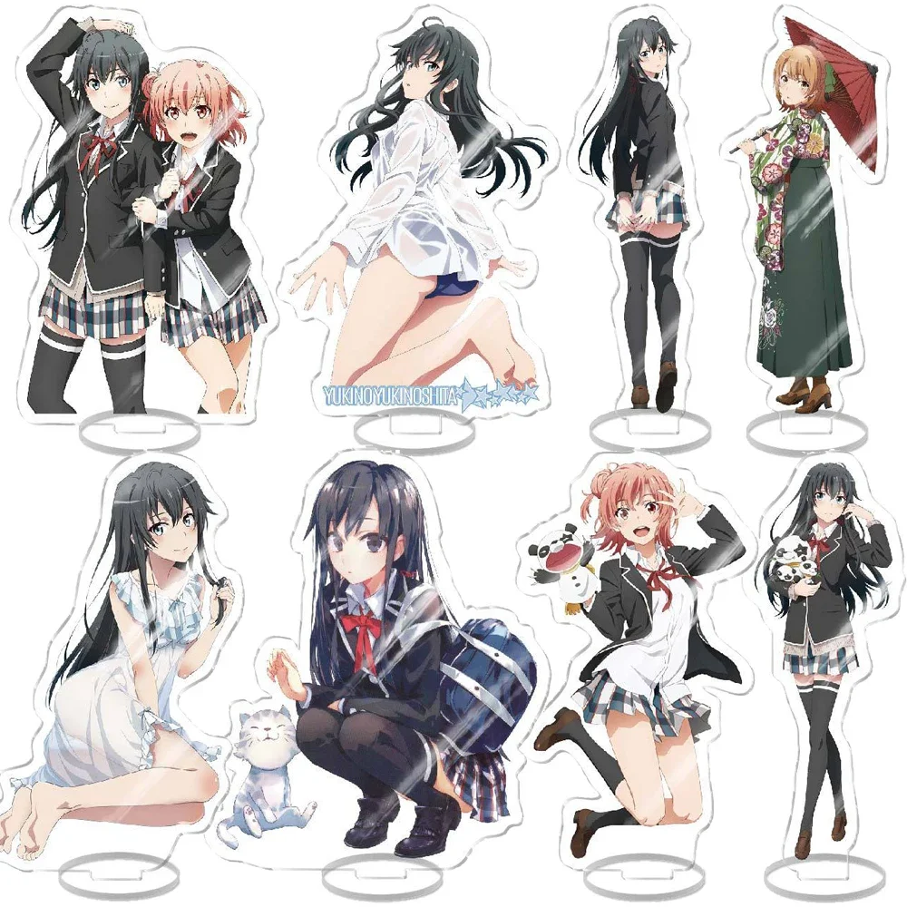 Anime My Teen Romantic Comedy SNAFU Acrylic Stand Model Figures Yukino Yukinoshita Yuigahama Yui Isshiki Iroha Model Xmas Decor