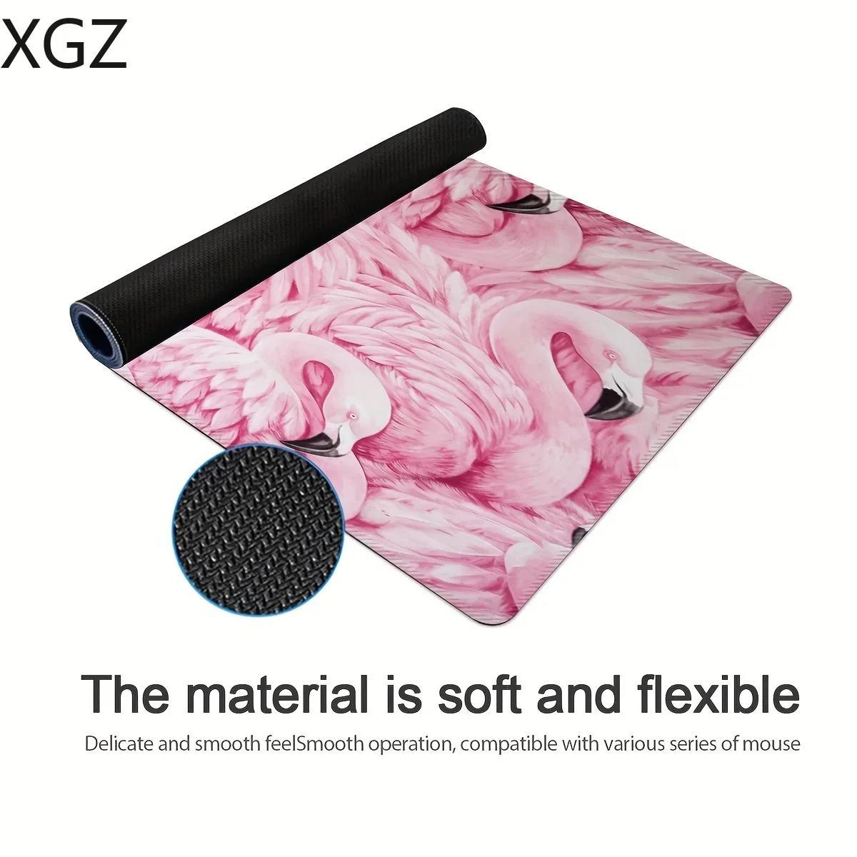 Flamingo pattern mouse pad Large size lock edge rubber non-slip desk mat Multi-model pc mats Computer peripheral accessories XXL