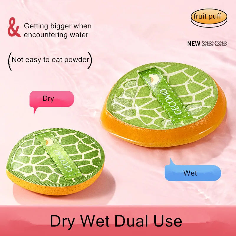 2PCS Cute Fluffy Foundation Powder Puff Super Soft Marshmallow Makeup Blender Sponge Wet Dry Dual Use Applicator Cosmetic Tool