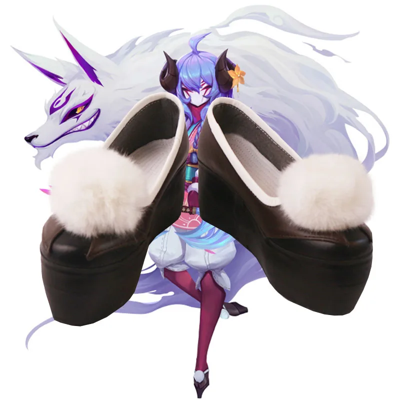 

Game LOL Spirit Blossom Kindred Eternal Hunters Cosplay Shoes Boots Halloween Carnival Party Christmas Prop