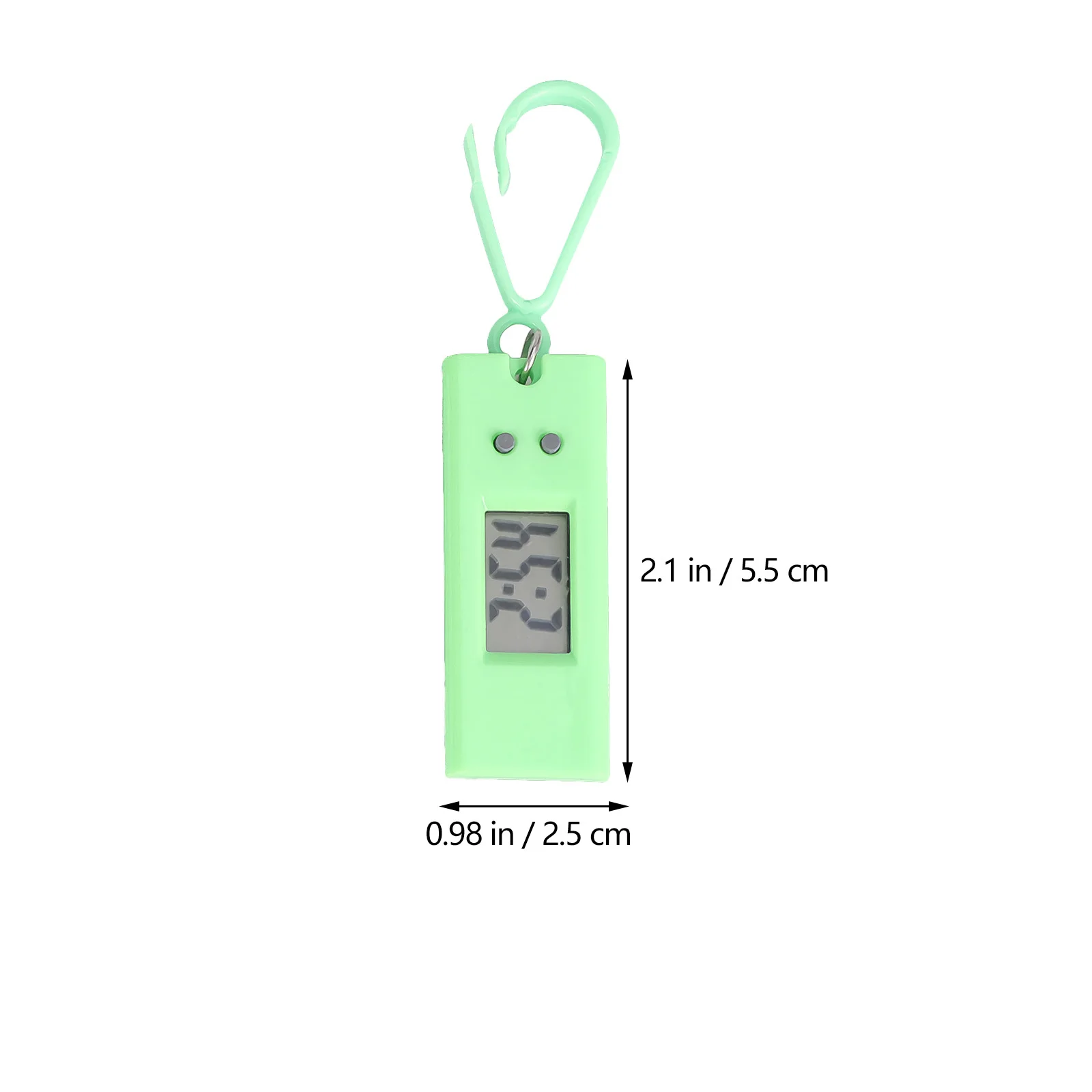 6Pcs Student Digital Watch Key Ring Lightweight Portable Electronic Timepiece with Clear Display for Daily Use Hanging Watch