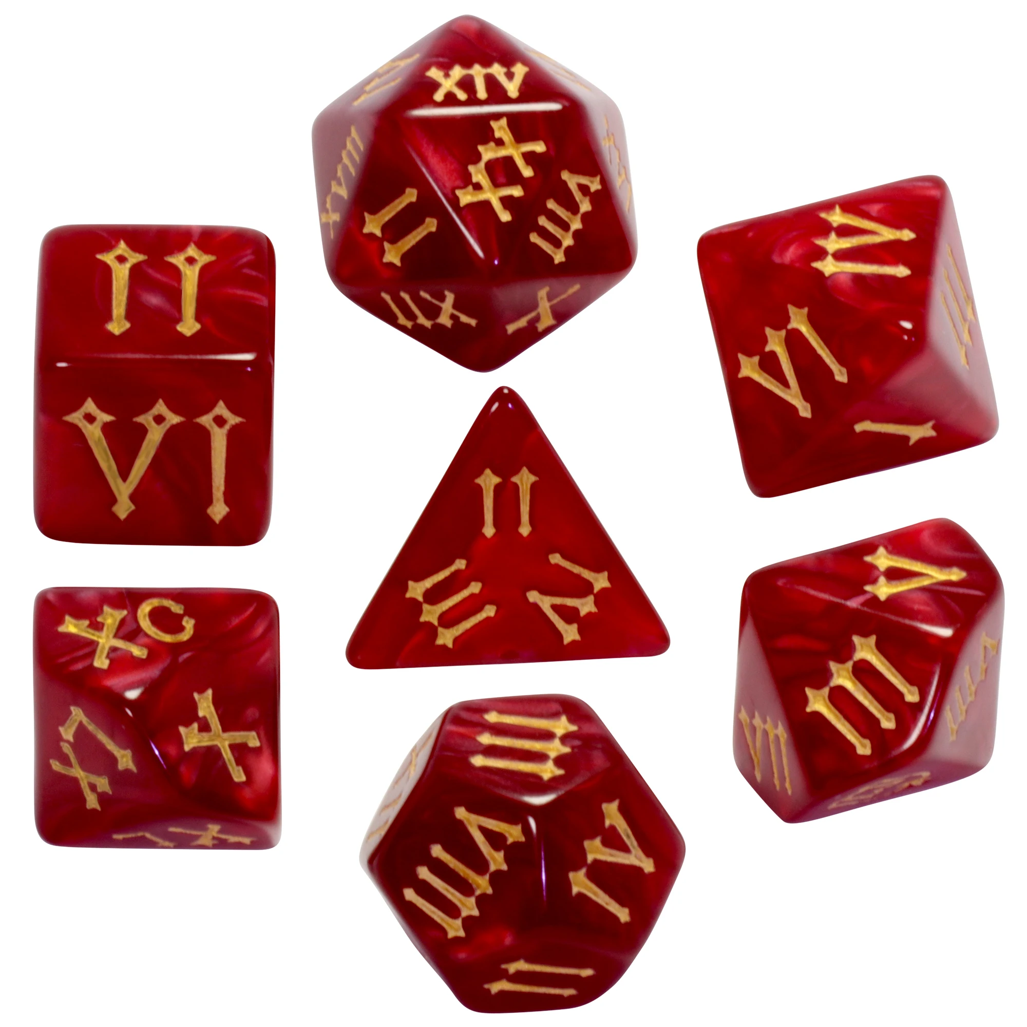 다면체 주사위 세트 7개, 테이블탑 게임 주사위, 마블 - Board Game Font 리뷰 및 가격