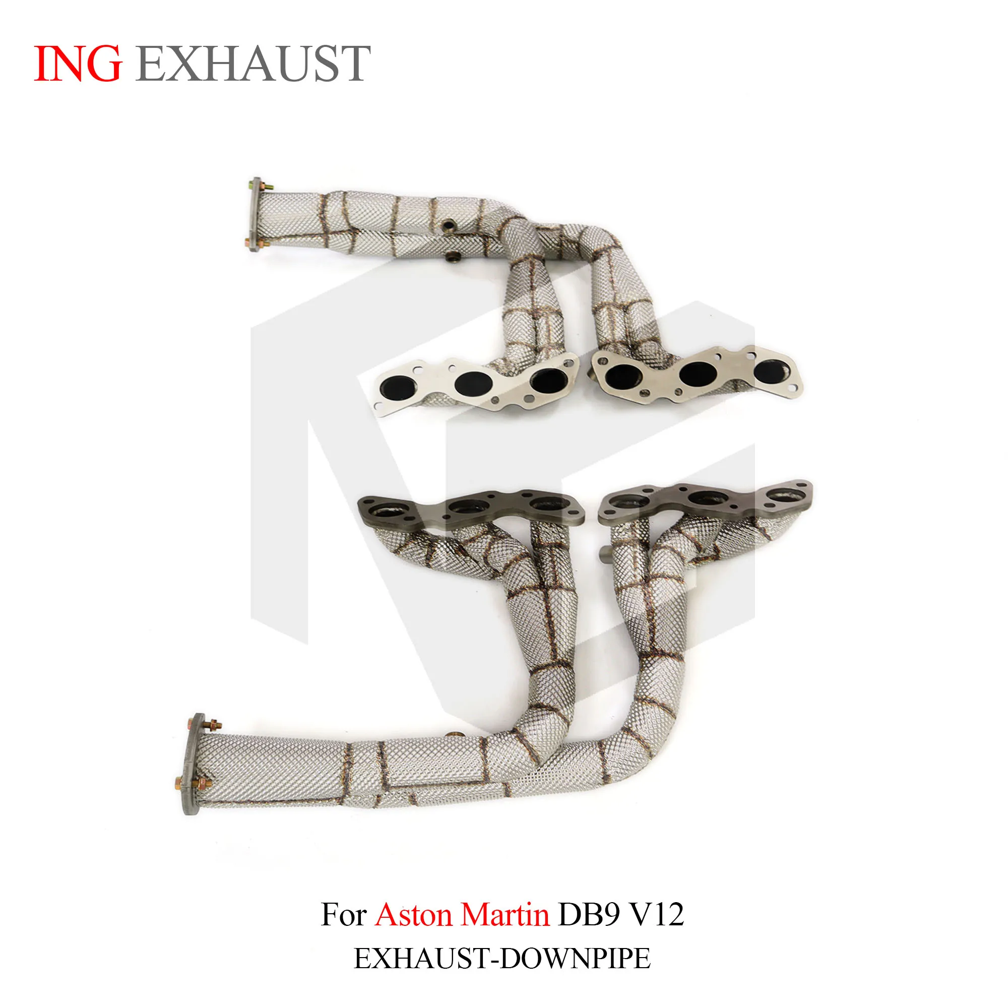 

ING Header Manifold Pipe Up Grade Aston martin DB9 V12 6.0L Auto Motive Sport Compete Heat Shield Performance Exhaust System