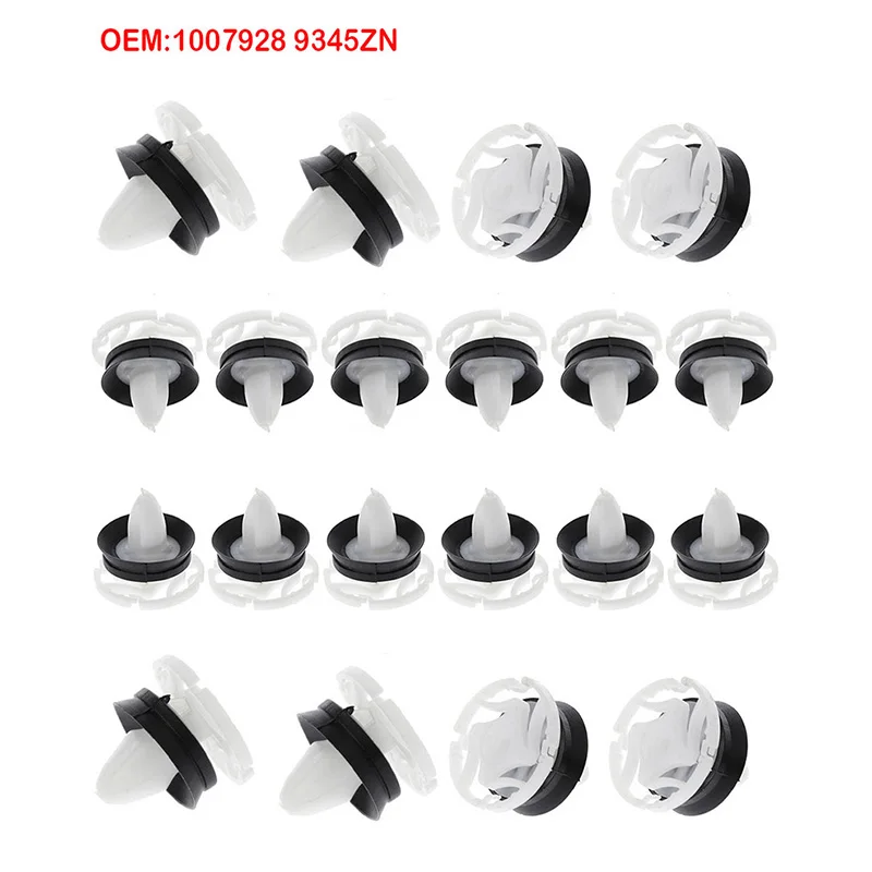 20 Pcs Car Door Interior Card Trim Clips Padding Mounting Retainers For Peugeot Megane Citroen Renault 7703077476 9345ZN