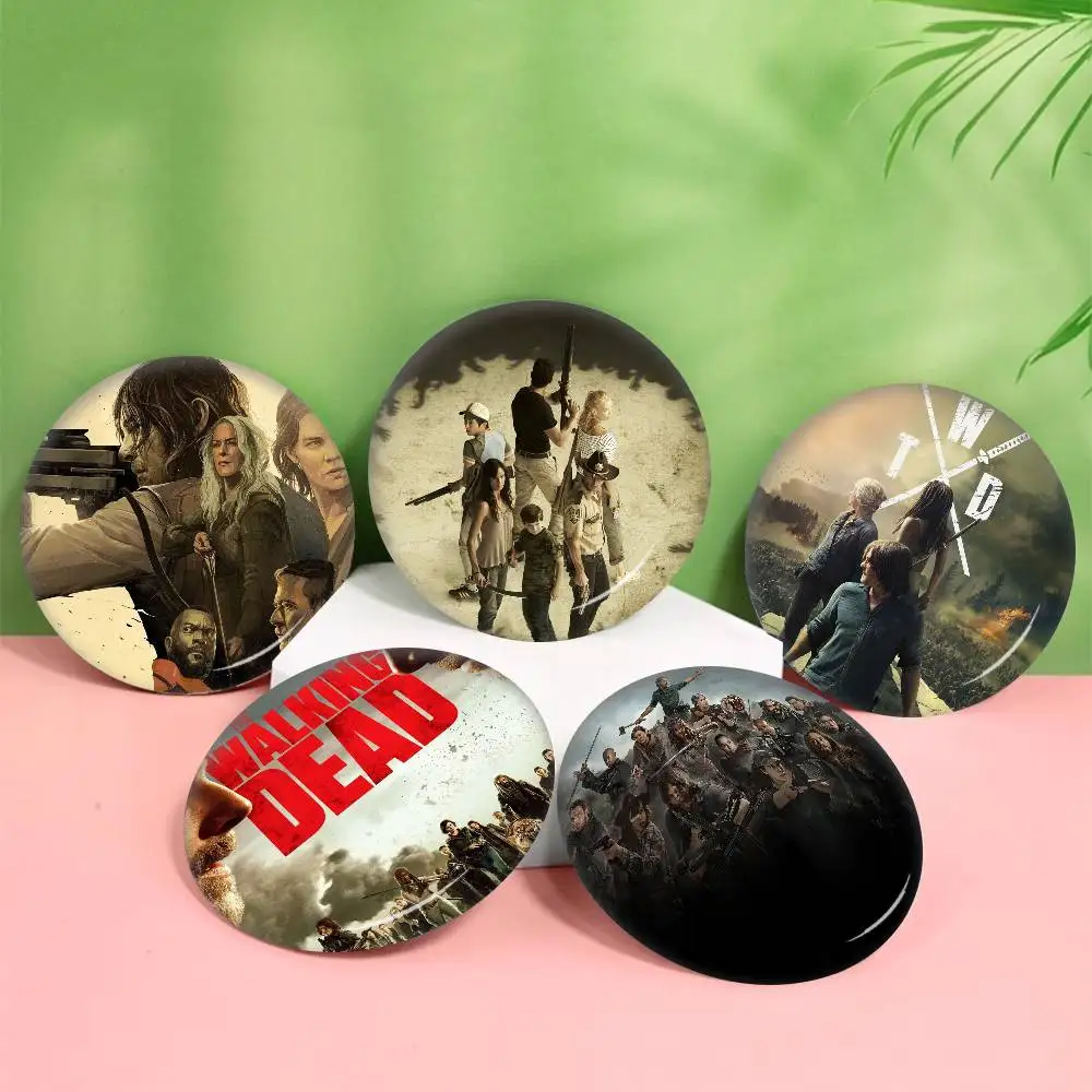 The Walking Dead Anime Brooches Cute Cartoon Badge Jacket Jeans Lapel Pin Gift Accessorie