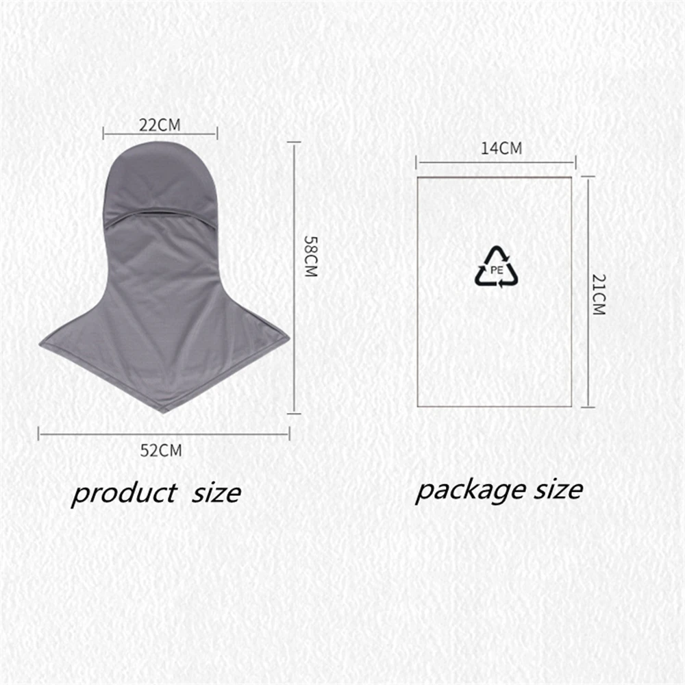 YOSS Black Grey Cycling Men Hiking Masks Fishing Hood Cap Summer Facemask Cool Muff Scarf Bicycle Balaclava Accessories