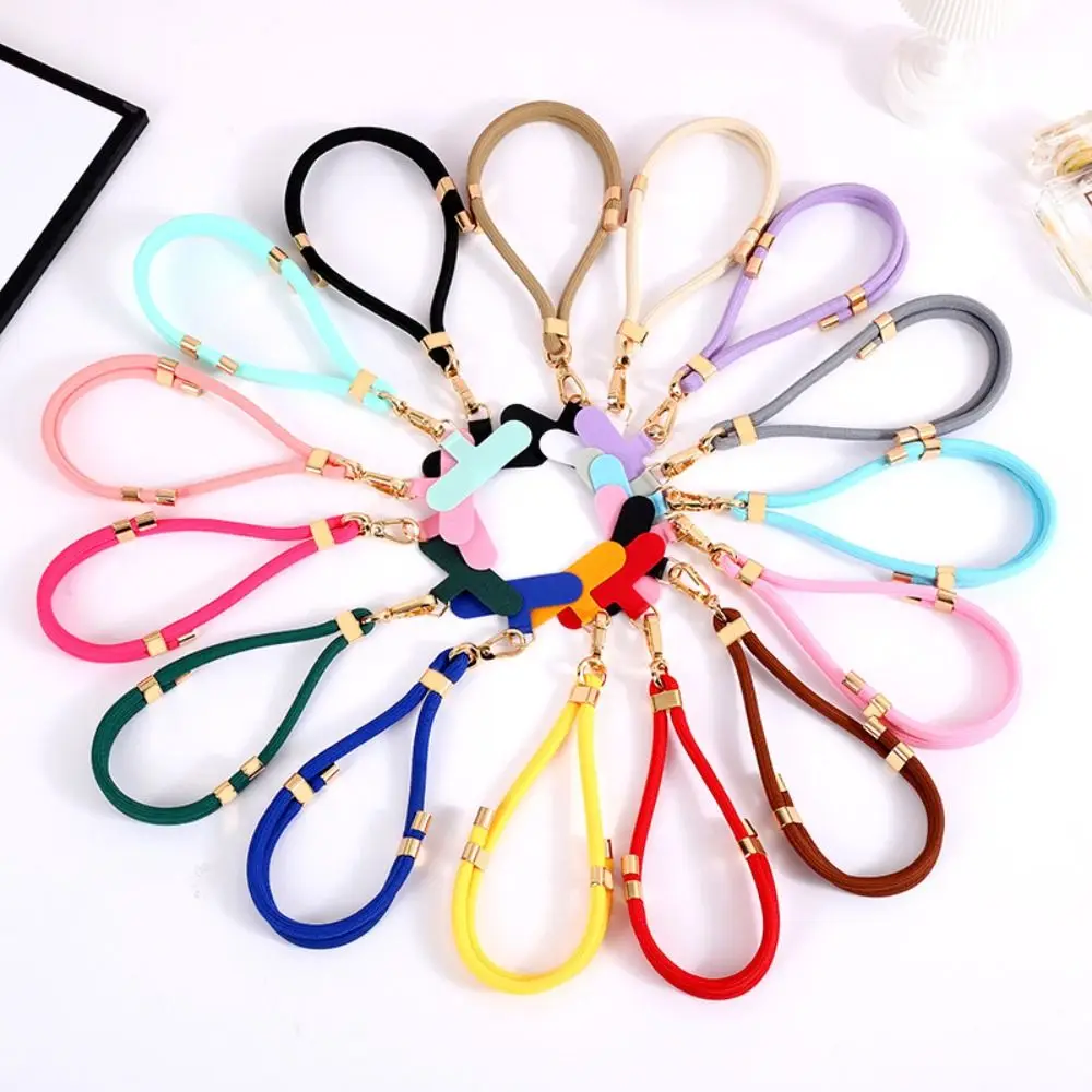 الفاخرة قابل للتعديل الهاتف المحمول الحبل مكافحة خسر بسيط الهاتف المعصم الأشرطة المعدنية النايلون العالمي المفاتيح قلادة