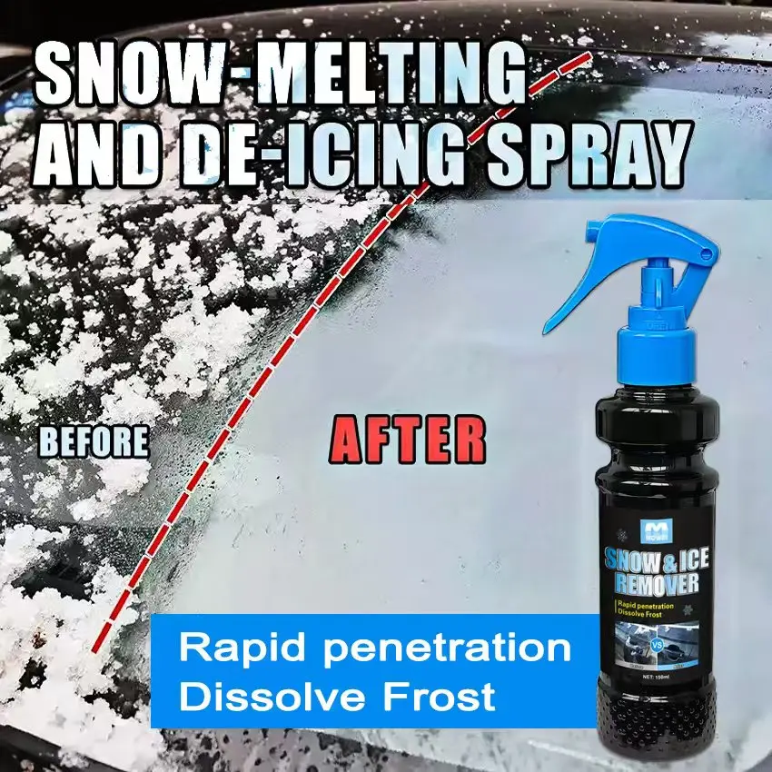 100ml Car Snow Removal Spray Car Windshield Window Quick Defrosting Snow Ice Melting Spray Magical Tool