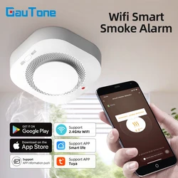 Tuya Smart Smoke Detector Fire detector Security Protection Smoke For Home Security System Smart Life App Alarm Fire Protection