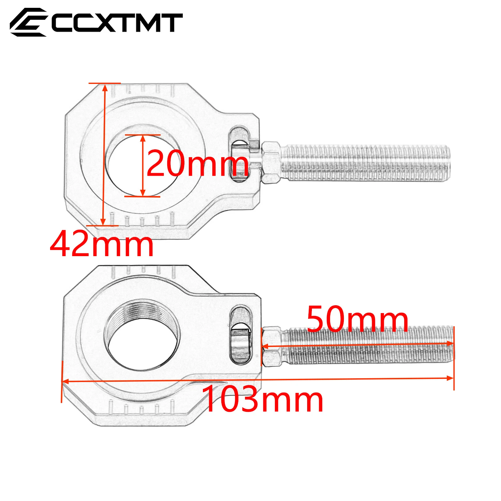 CNC 20mm Rear Axle Blocks Chain Adjuster Block For KTM SX SXF XC XCF XCW XCWF EXC EXCF 2023 For Husqvarna TC85 TC125 TC250 TX125