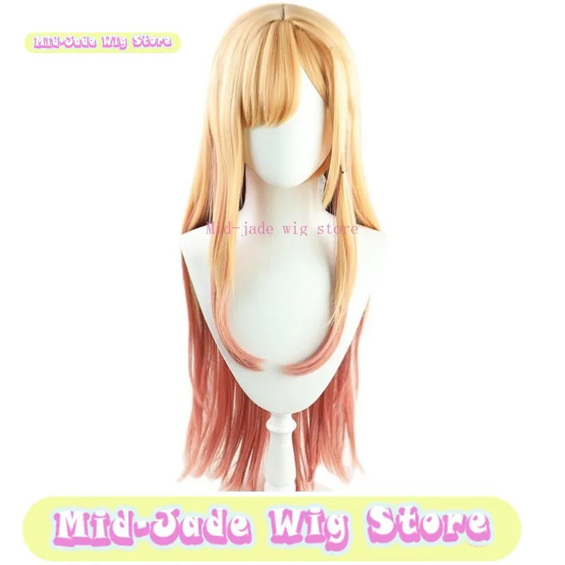 Peluca de Halloween de la tienda Mid-jade My Dress Up Dear Marin Kitagawa, peluca de Cosplay, juego de Anime, peluca de cuero cabelludo de simulación degradado