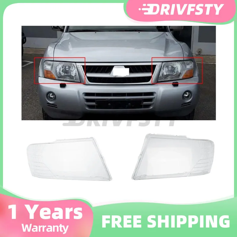 

L/R Car Headlamps Cover Clear Headlight Cover Transparent Lampshade Shell For Mitsubishi Pajero V73 V75 V77 2003 2004 2005-2011