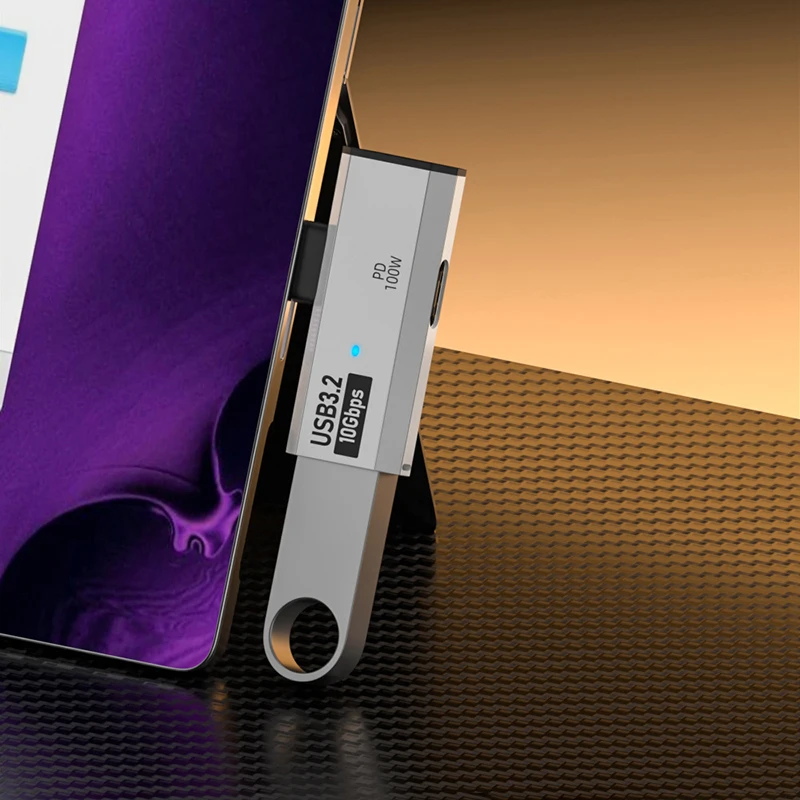 2 In1 USB C OTG Kabel Adapter Type C Naar USB3.2 10 Gbps PD100W Snel Opladen Data Adapter Voor Telefoon tablet Hoofdtelefoon Audio Adapter