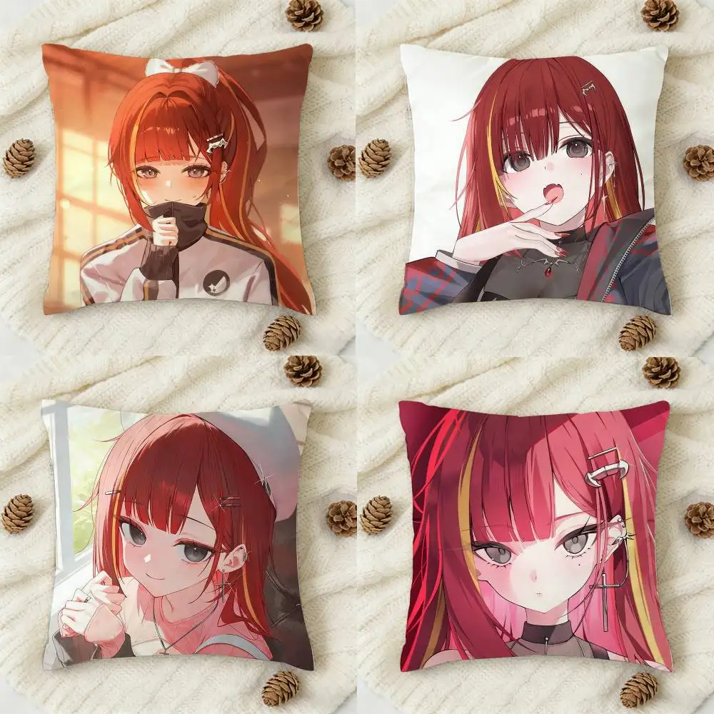 A-Akane Lize Singer Funda de cojín decorativa cuadrada con estampado de doble cara para sofá, sala de estar, decoración del hogar