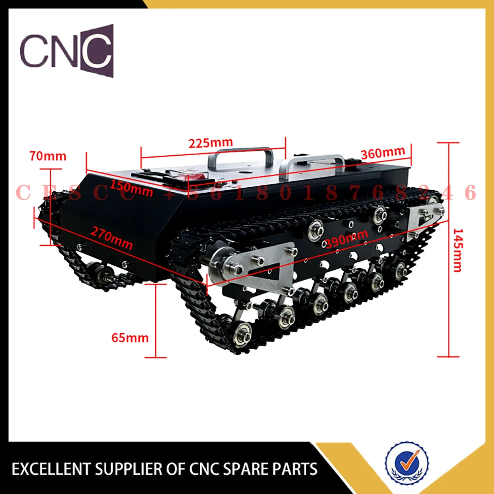 WT200S full metal tracked off-road chassis Remote control independent suspension shock absorption open source development platfo