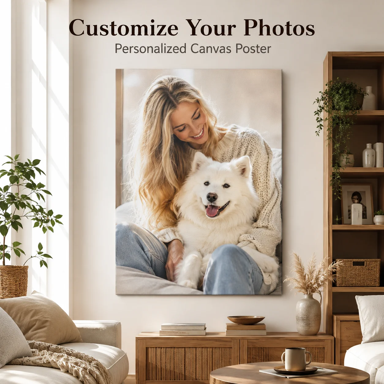 1/2/3pcs Custom Canvas Prints Photo Poster - Personalized Wall Art Decor for Family Life Pet Anime Birthdays Weddings Scenery