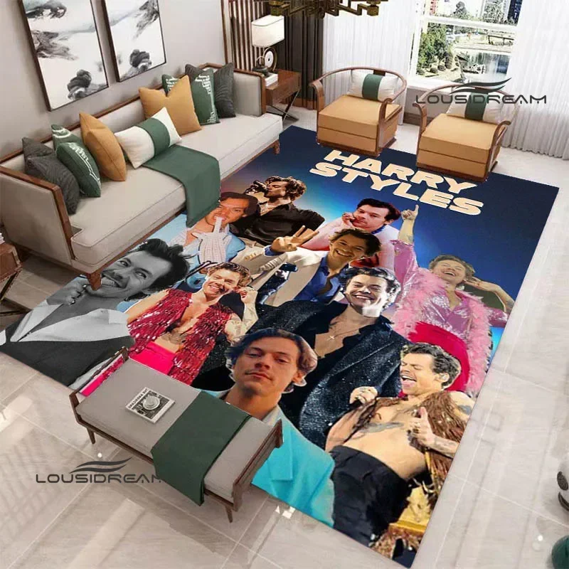 Singer H-Harry-S-Styles Printed carpet living room bedroom carpet non-slip door mat photography props kawaii rug birthday gift