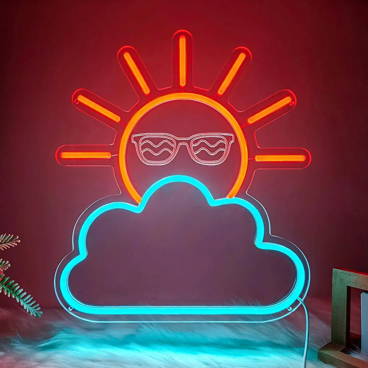 

Sunrise Sunset Neon Sign USB Powered LED Light for Bedroom Living Room Man Cave Summer Themed Wall Decor for Party Gifts for Kid