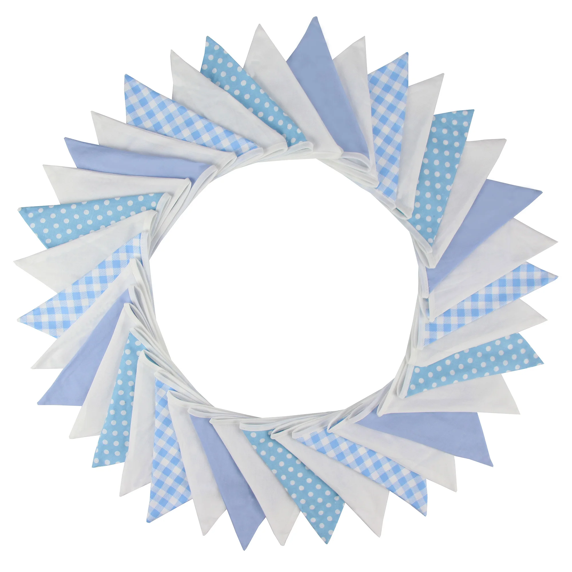 Neue 10 mt 36 fahnen Weiß Baumwolle Spitze Stoff Bunting Flags Hochzeit Party Dekoration Banner Hause Braut Dusche Bunting Garland – Detail 32