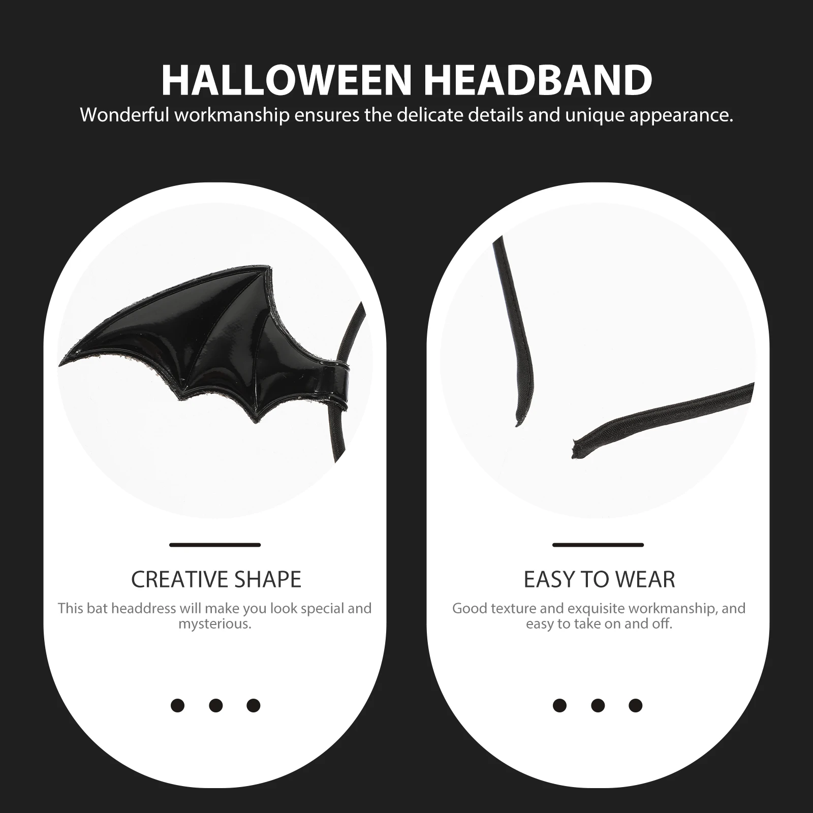 

1 set Bat Kit Black Flying Bats Hair Clips Set Bat Headwear for Halloween Costume Party Accessories Trendy Look